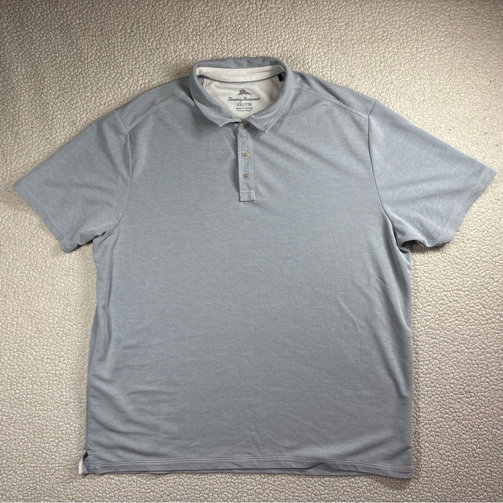 Tommy Bahama Men’s Size XXL Light Gray Short Sleeve Polo